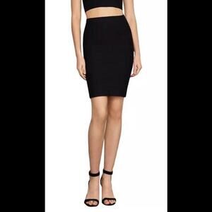 BCBGMAXAZRIA Black Simone Alexa Bandage Mini Skirt Small Y2K Bodycon